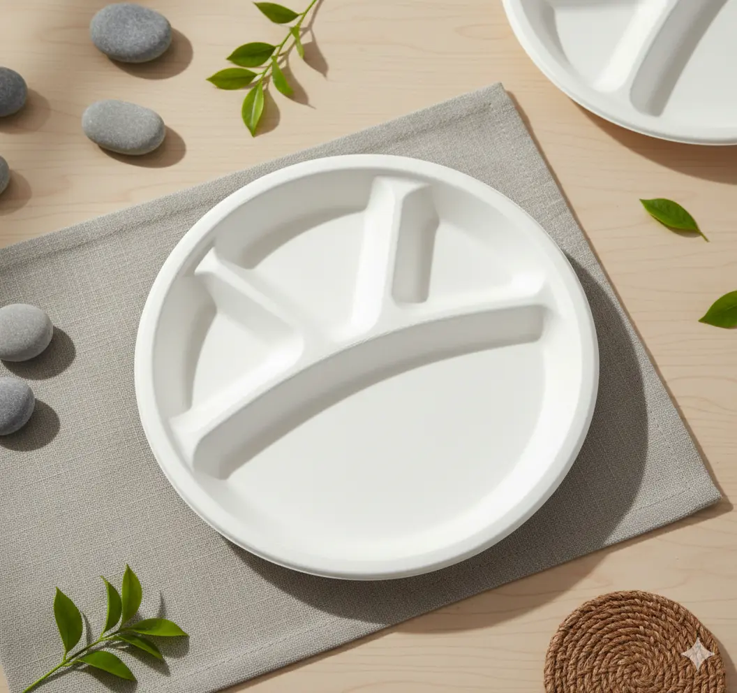 11"4CP Round Plate Compartment Plates