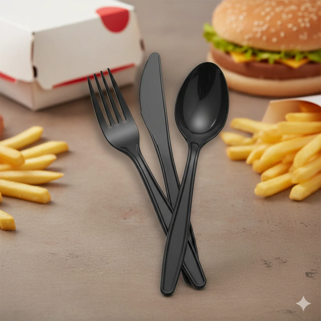 Regular Black Cutlery Combo