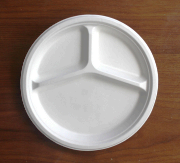 10"3CP Round Plate  Compartment Plates