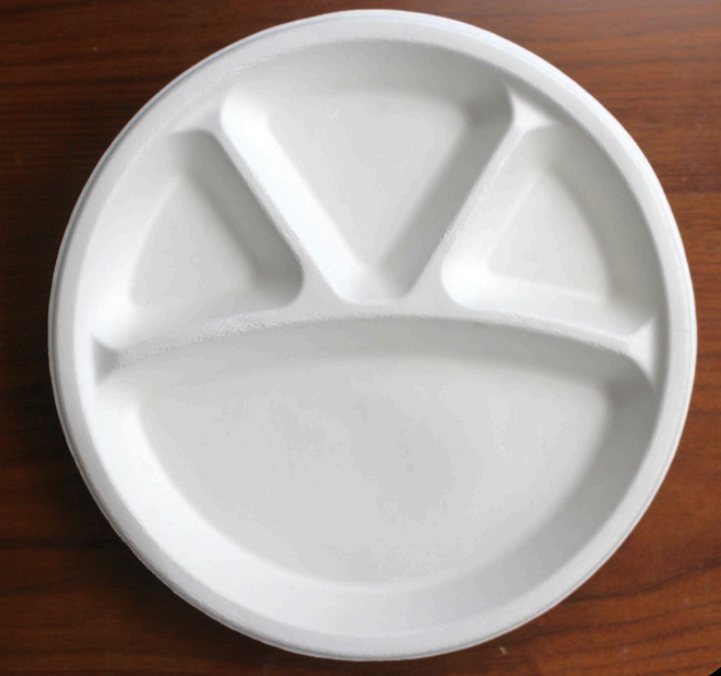 11"4CP Round Plate  Compartment Plates