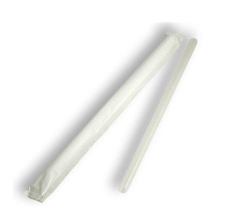 Wrapped Clear PLA Straws