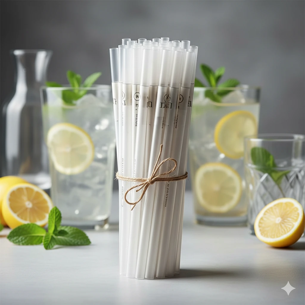 Wrapped Clear PLA Straws